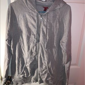 gray hoodie